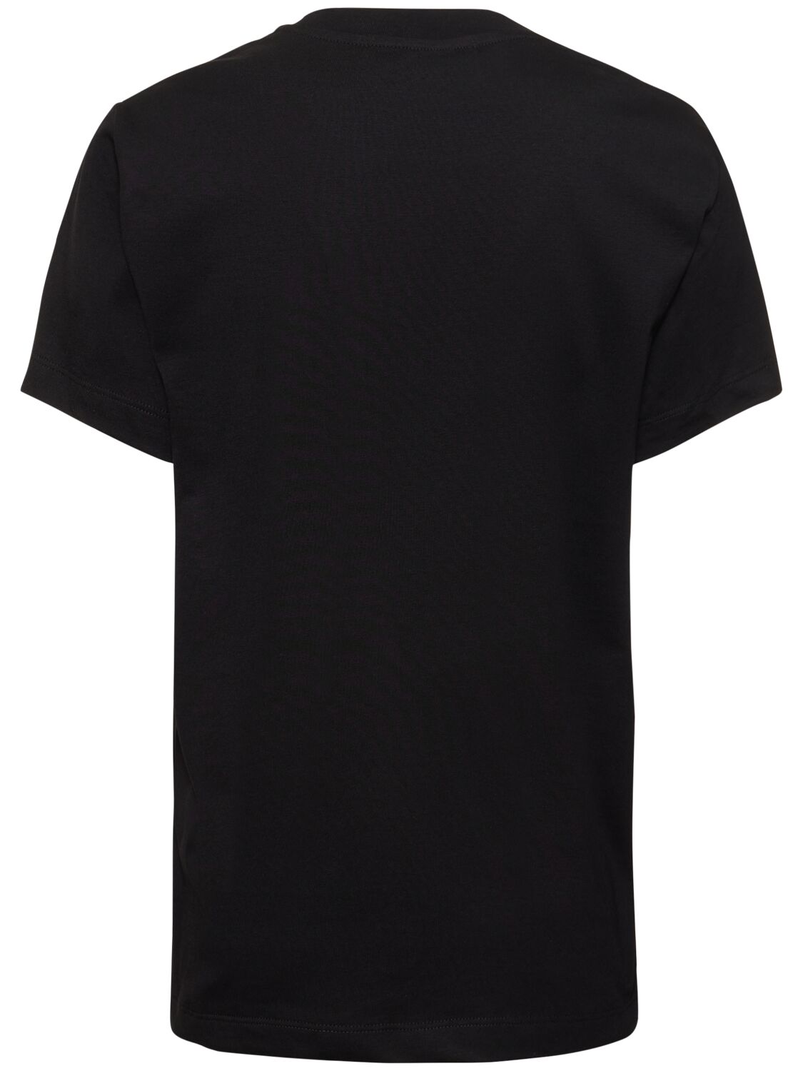 Shop Msgm Logo & Rose Cotton Jersey T-shirt In Black