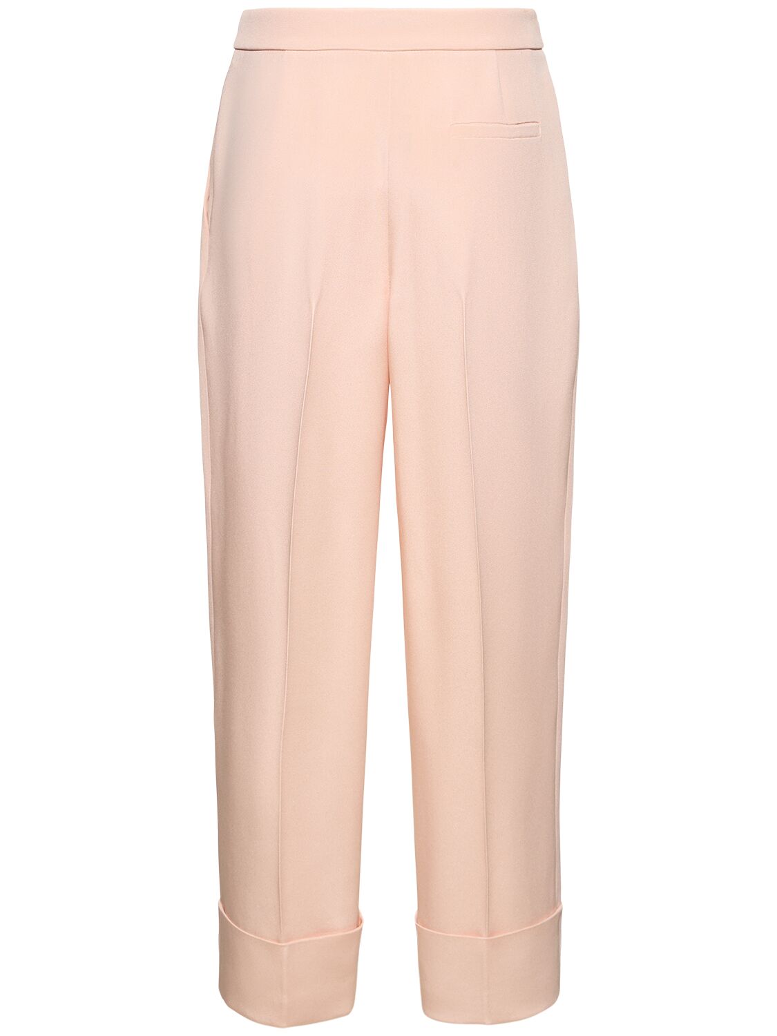 Shop Giorgio Armani Glittered Silk Pleated High Waist Pants In Pink