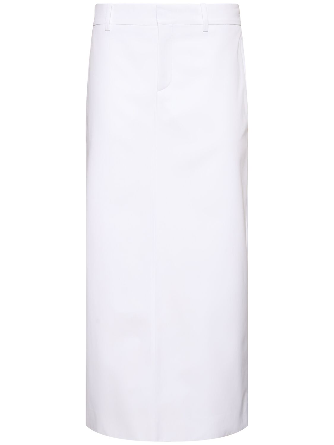 Shop Valentino Poplin Midi Skirt In White