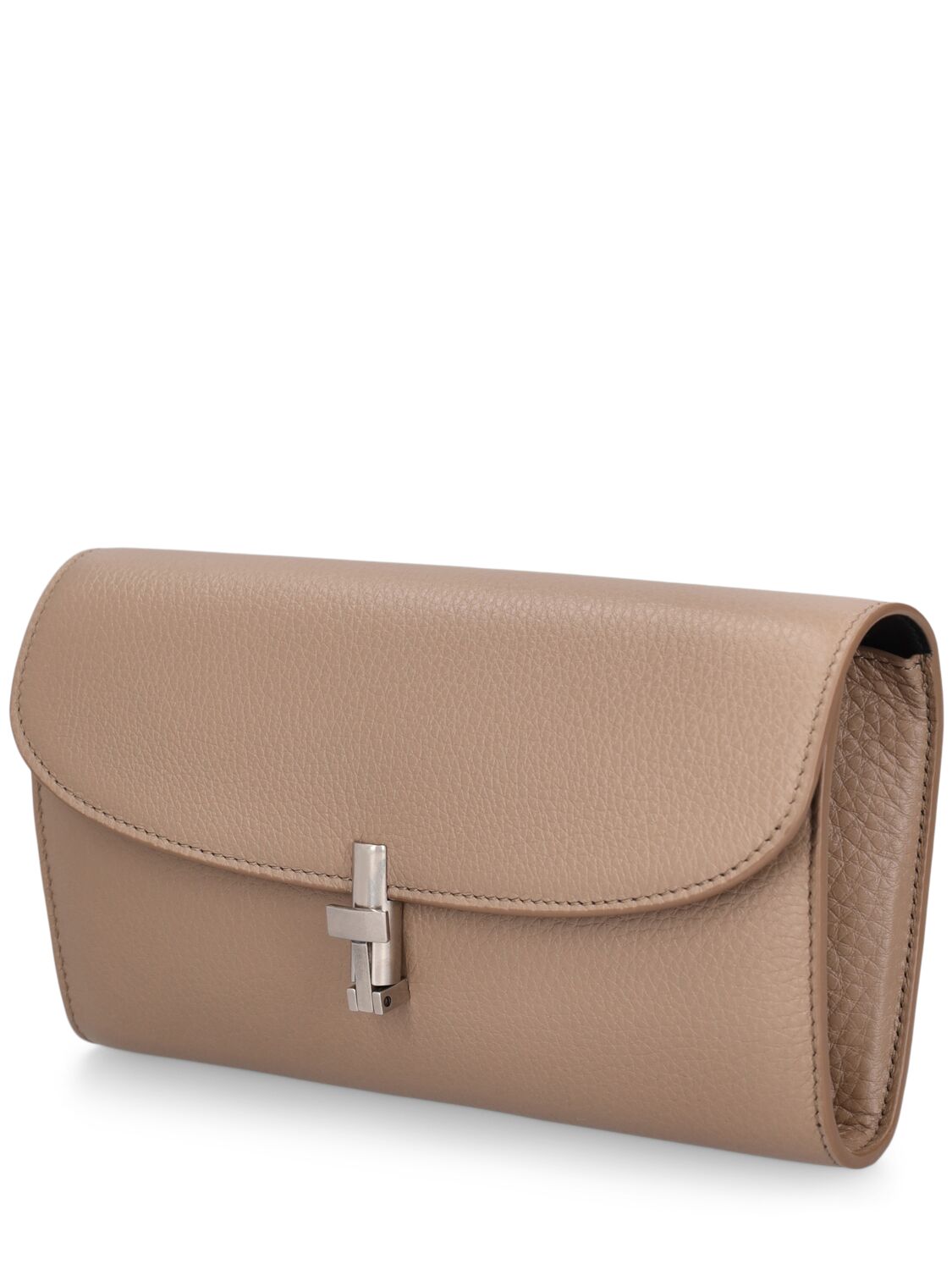 The Row Sofia Continental Leather Wallet In Silk Ans