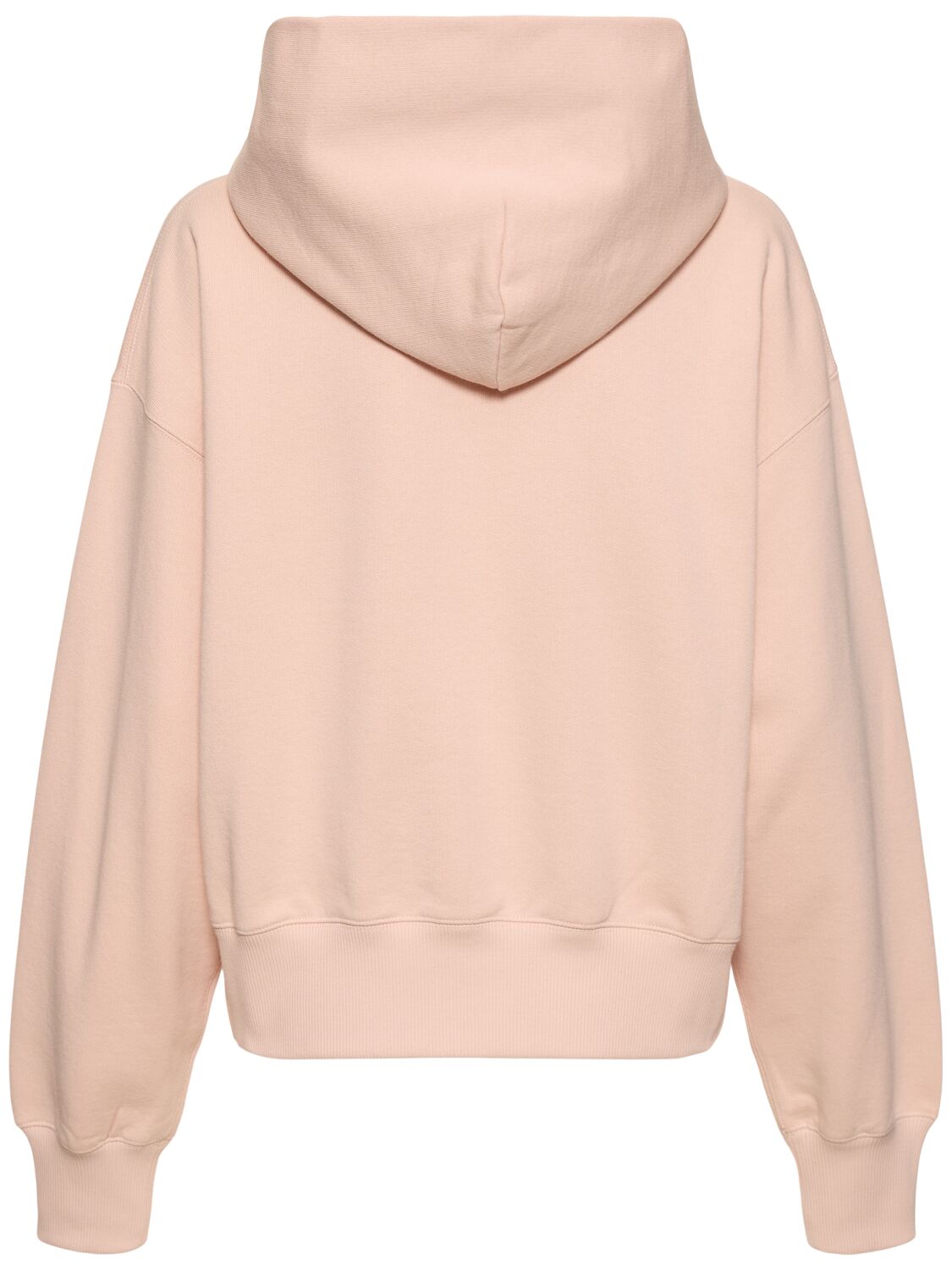 Shop Gucci Light Felted Cotton Jersey Hoodie In Soft Pink