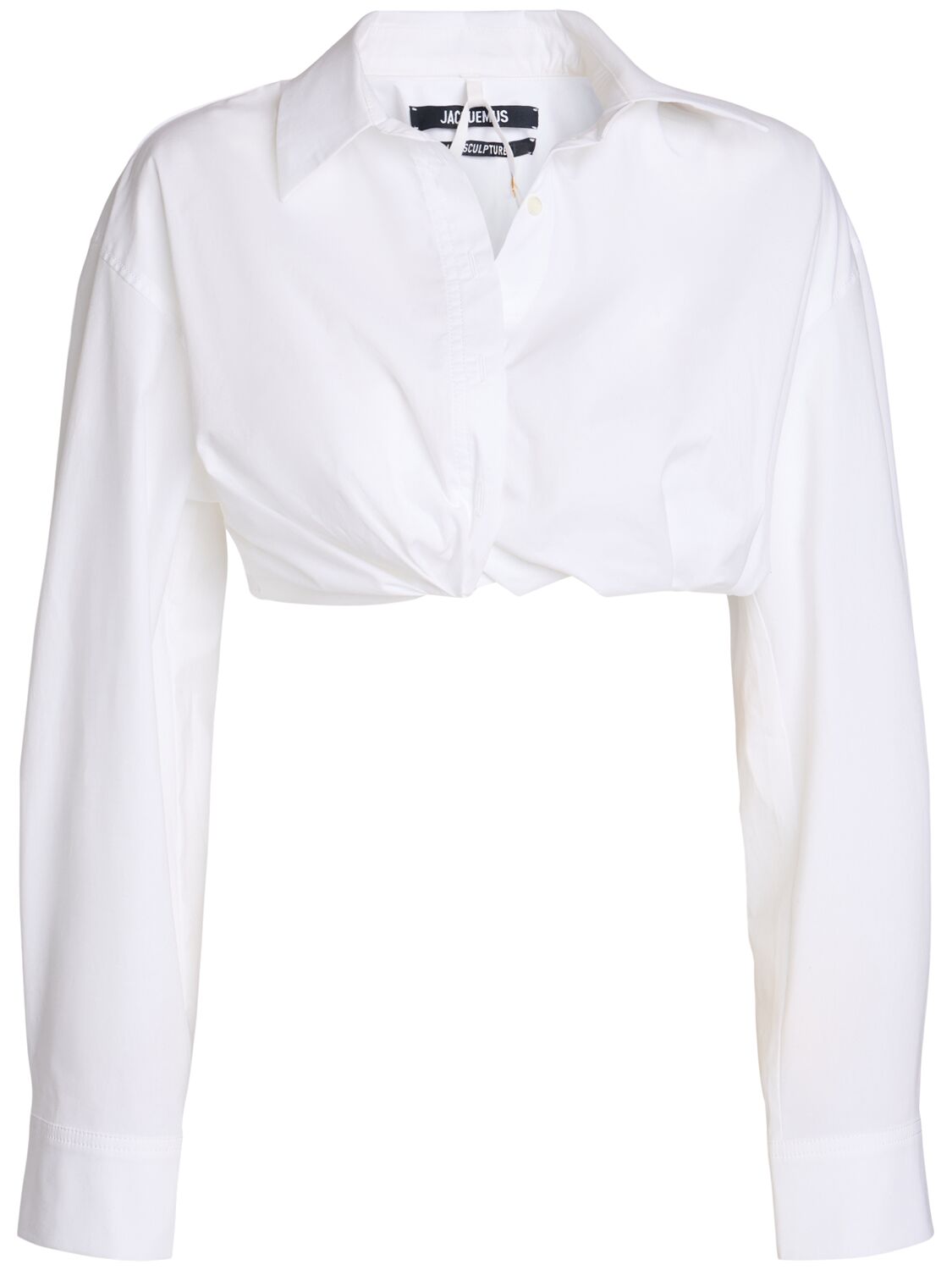 Jacquemus La Chemise Bahia Courte Poplin Shirt In White