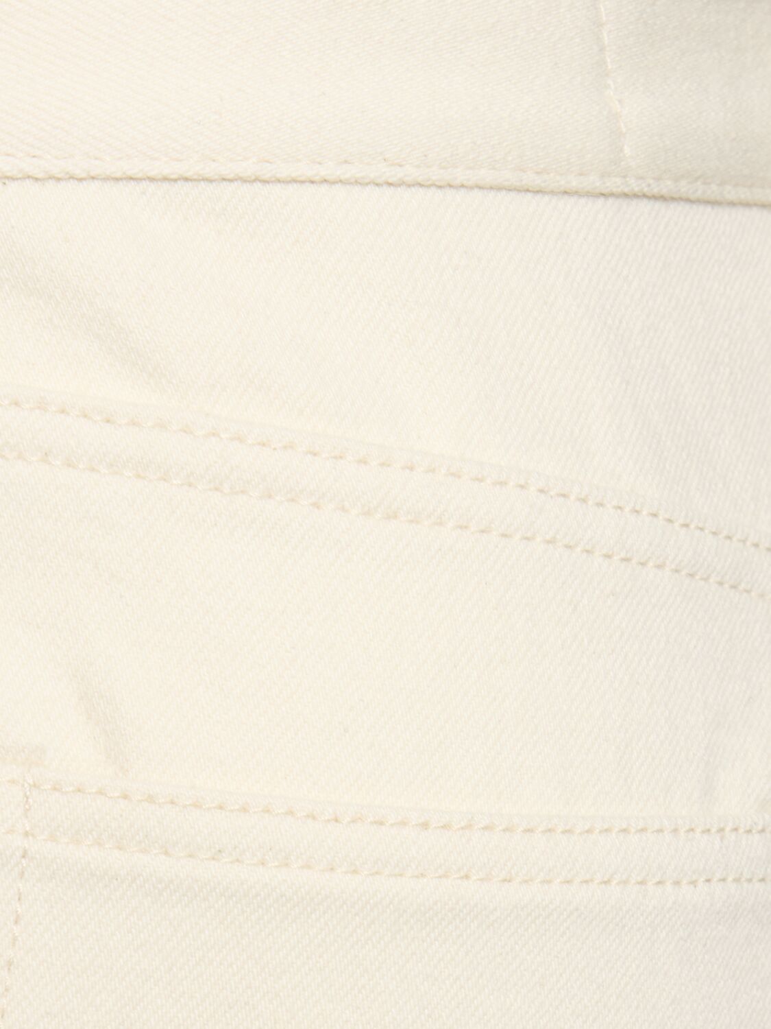 JIL SANDER COTTON DENIM MID RISE KNEE LINE JEANS 