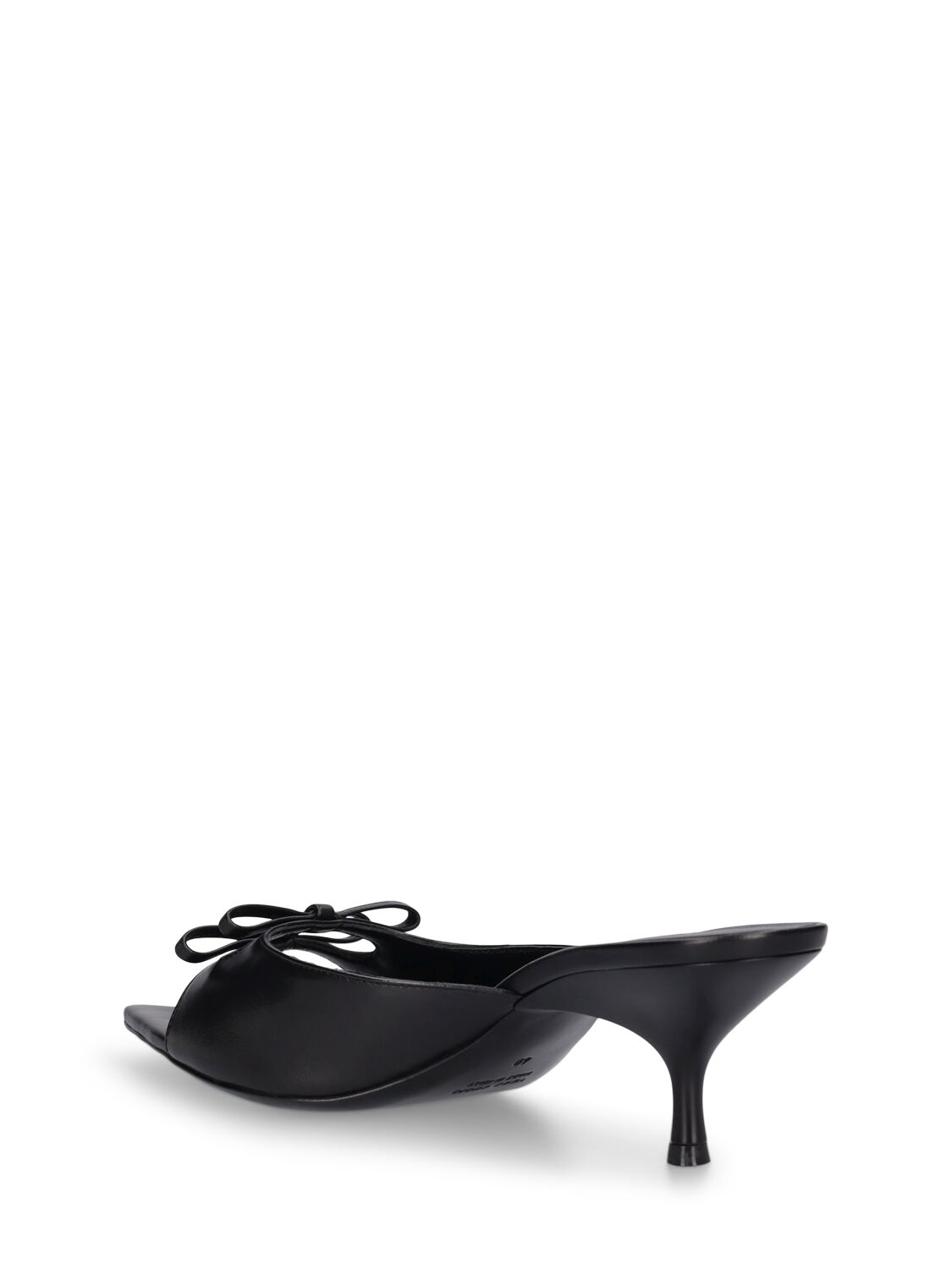 Shop Gia Borghini 35mm Blanche Leather Sandals Mules In Black