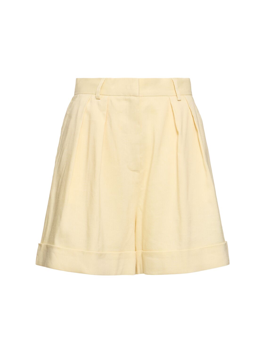 Rina High Waist Linen Blend Shorts