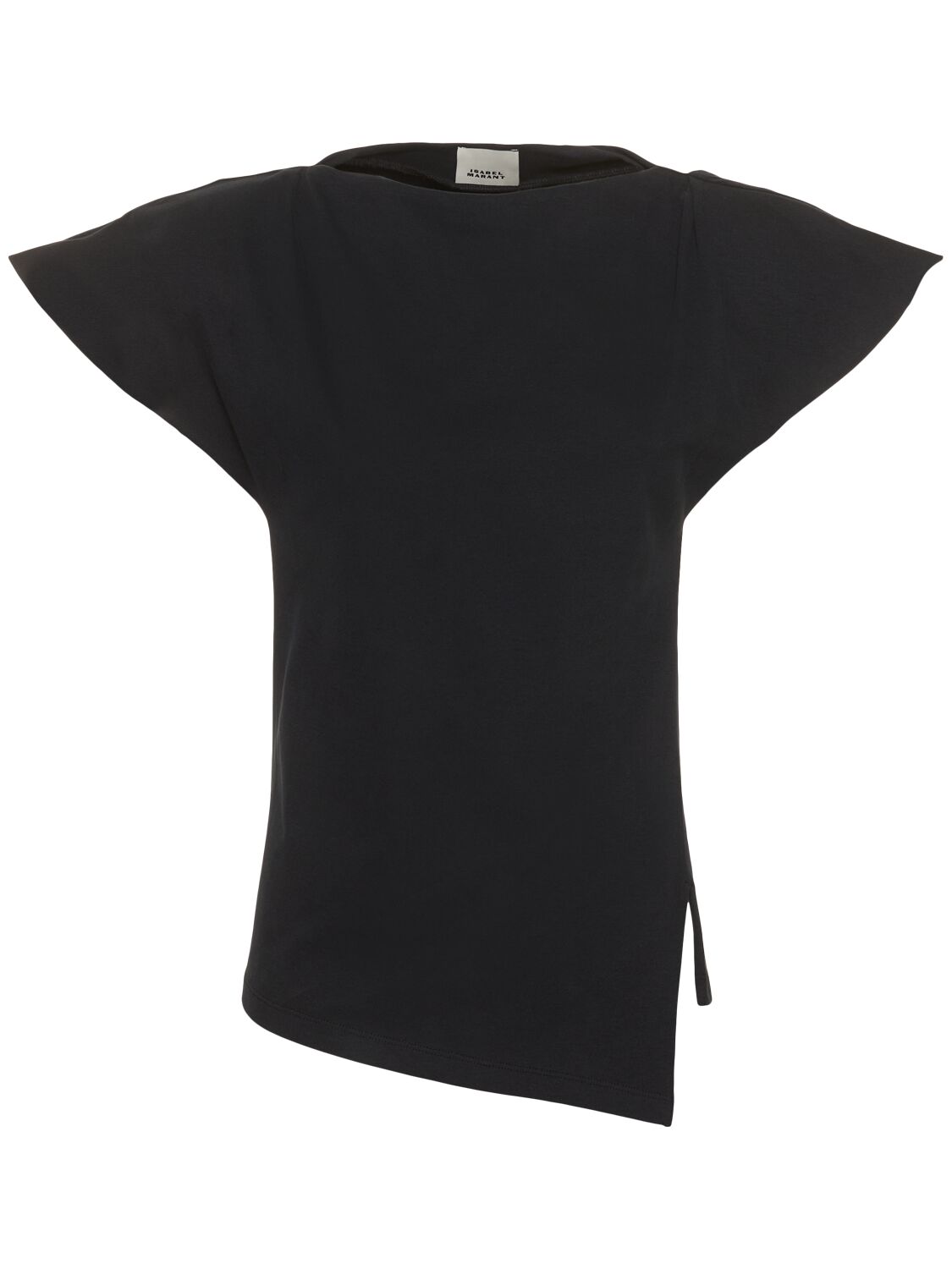 Shop Isabel Marant Sebani Cotton Jersey T-shirt In Black