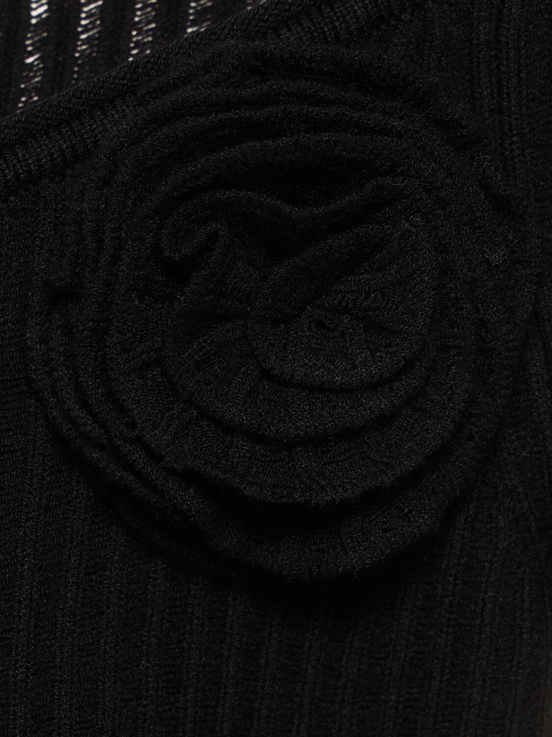 Shop Blumarine Viscose Knit Off-shoulder Crop Top In Black