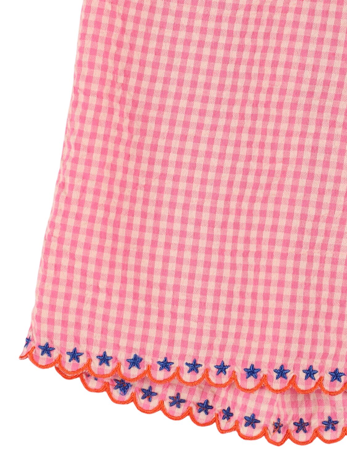 Shop Tiny Cottons Cotton Gingham Pants In Pink