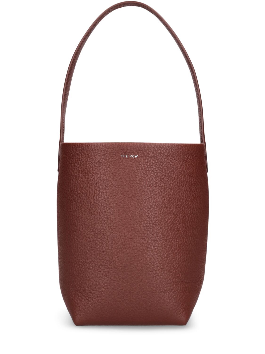 The Row Small N/s Park Leather Tote Bag In Burnt Wood