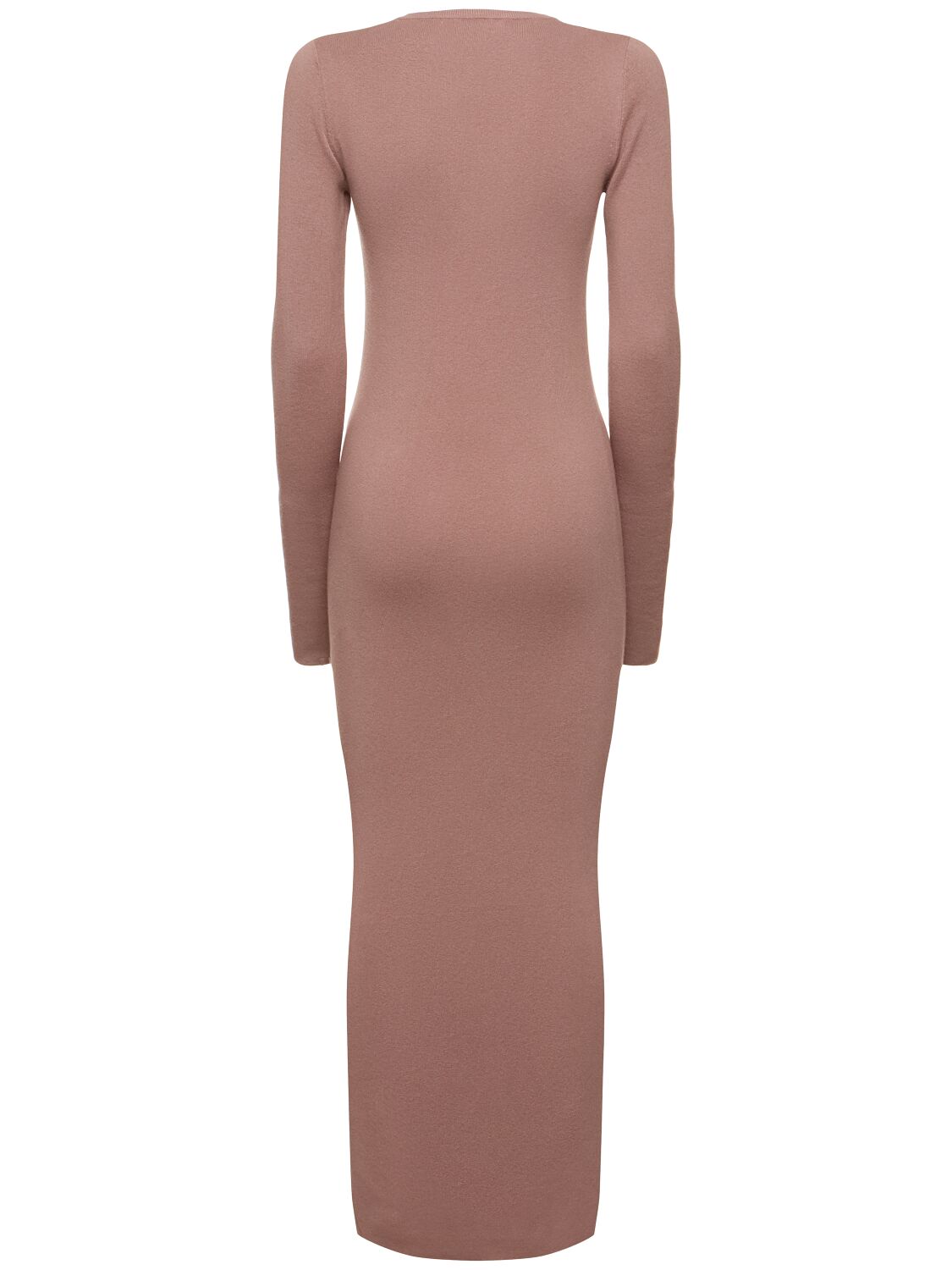 Shop Extreme Cashmere Snake Cotton & Cashmere Long Dress In Clay