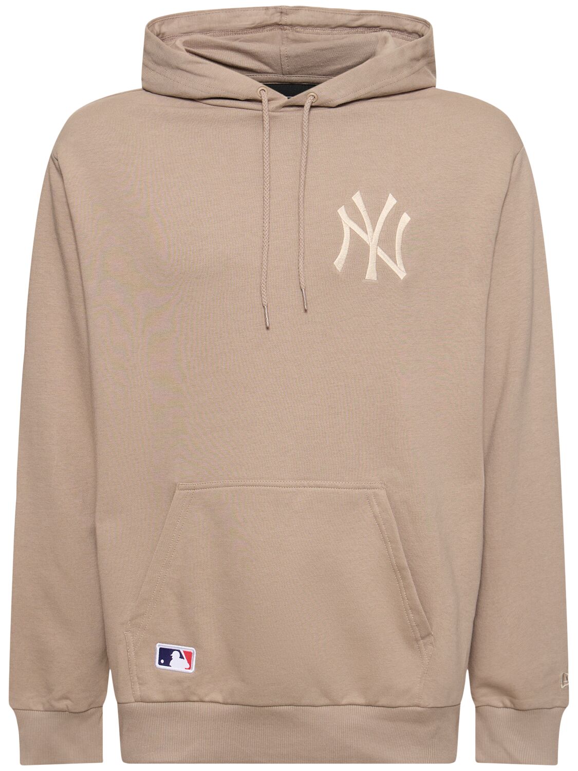 New Era Ny Yankees Essential Oversize Hoodie In Beige,white