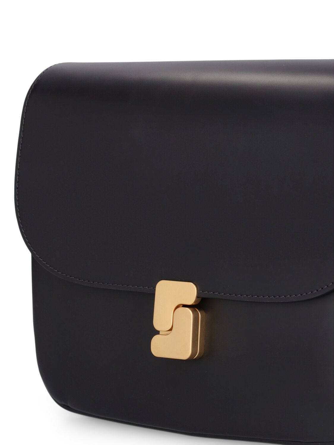 Shop Soeur Maxi Bellissima Leather Shoulder Bag In Noir