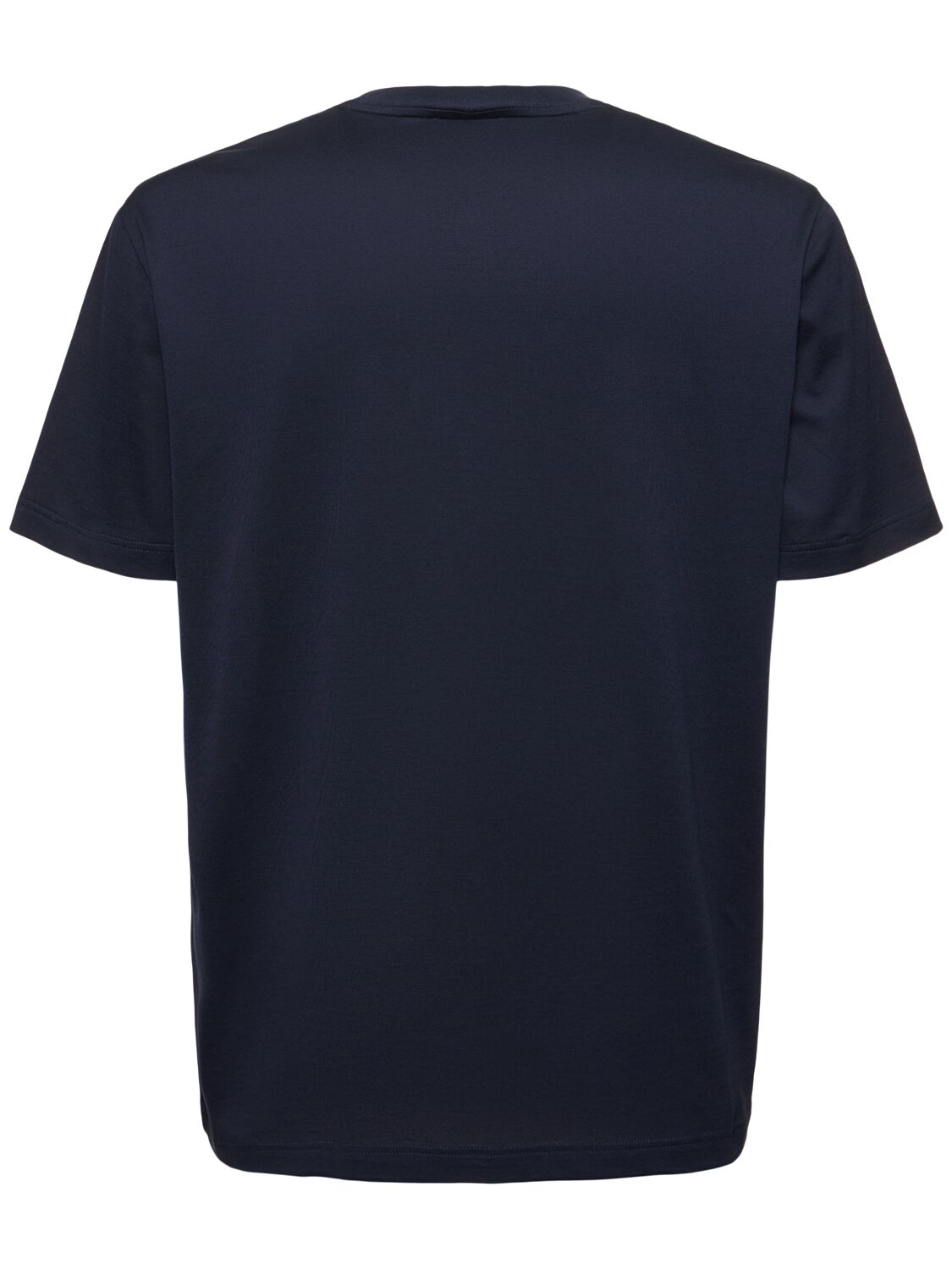 Shop Brioni Cotton Jersey T-shirt In Navy