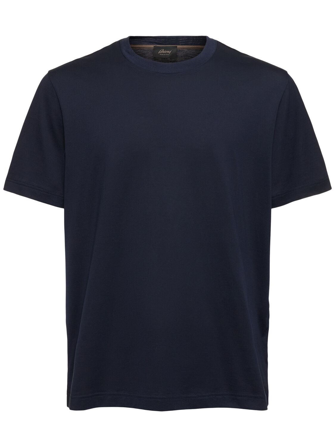 Brioni Cotton Jersey T-shirt In Navy