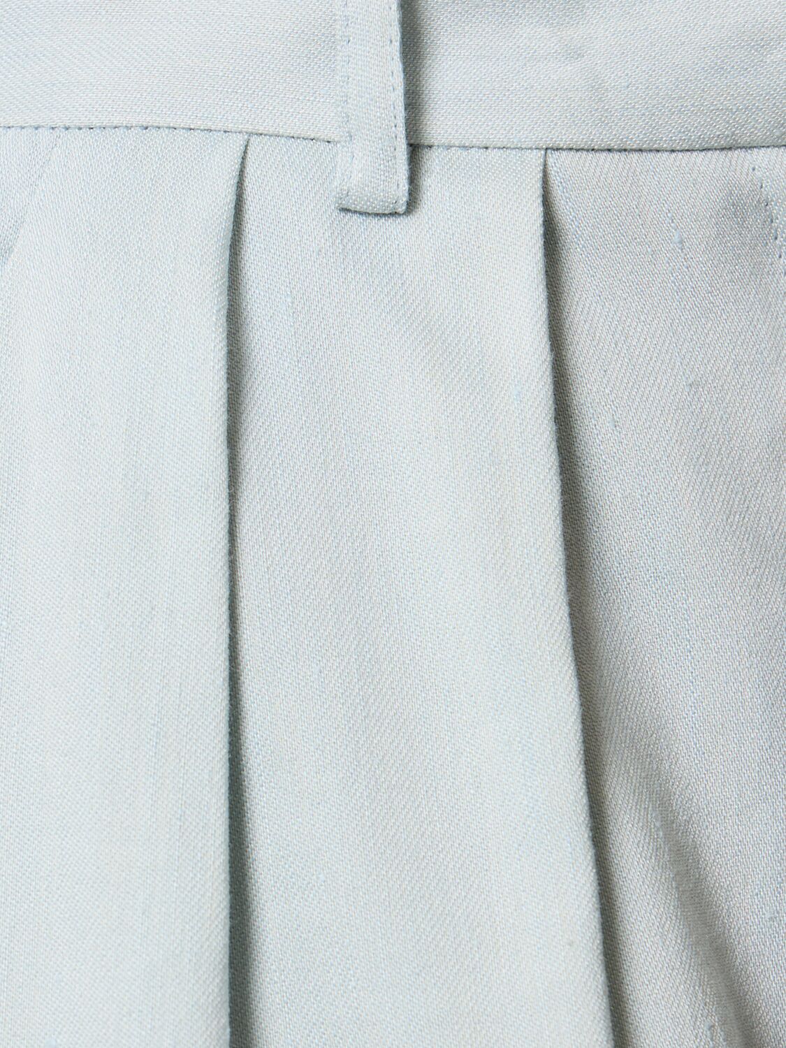Shop The Andamane Rina High Waist Linen Blend Shorts In Blue