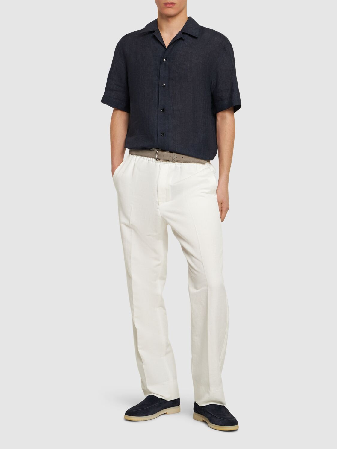 Shop Brioni Asolo Cotton & Linen Sweatpants In Off White