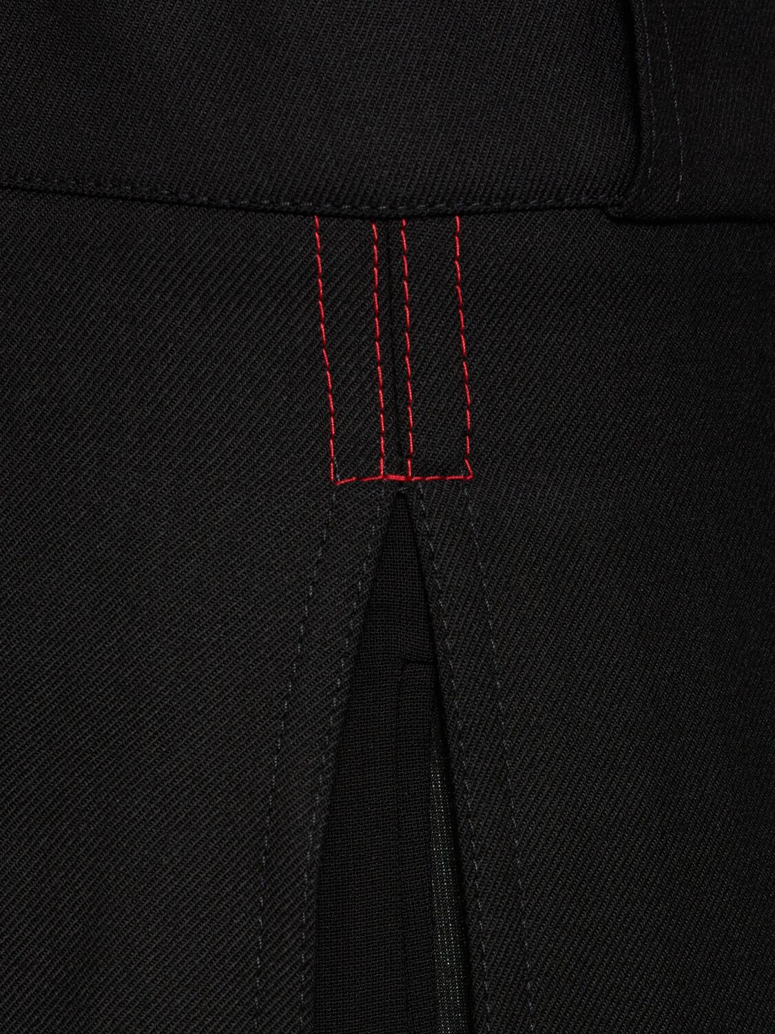 Shop Victoria Beckham Tailored Wool Blend Maxi Skirt In Black