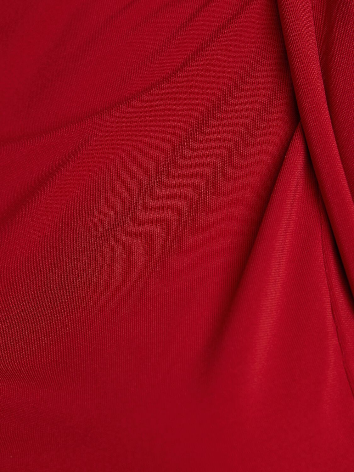 Shop Jacquemus Le Haut Drapeado Jersey Crop Top In Dark Red