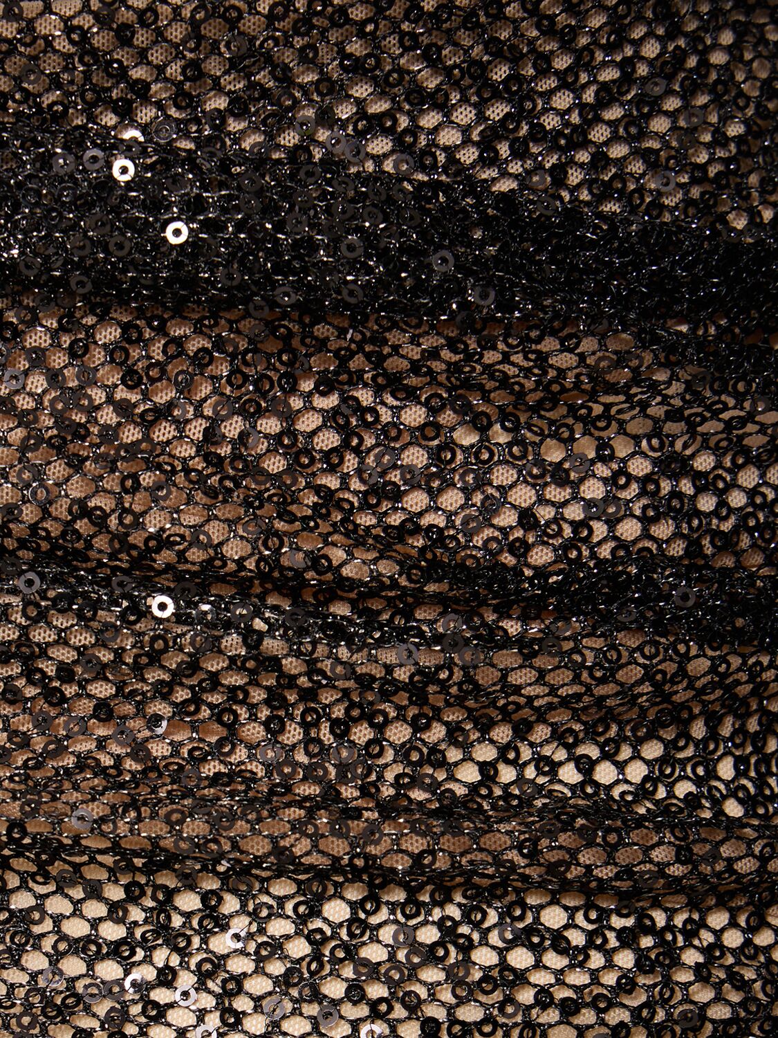 Shop The Andamane Livia Draped Sequined Mesh Mini Skirt In Black