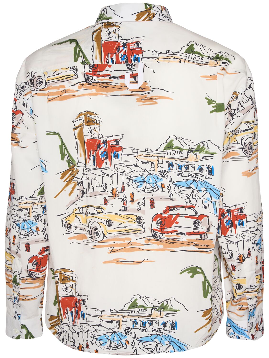 Shop Jacquemus La Chemise Simon Printed Cotton Shirt In Print Capri Car