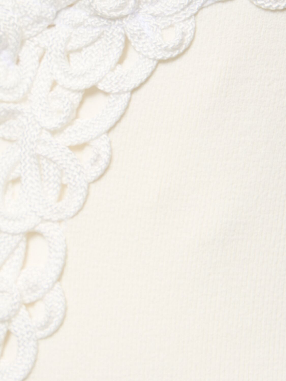 Shop Galvan Semi-sheer Macramé Embroidery Midi Dress In White