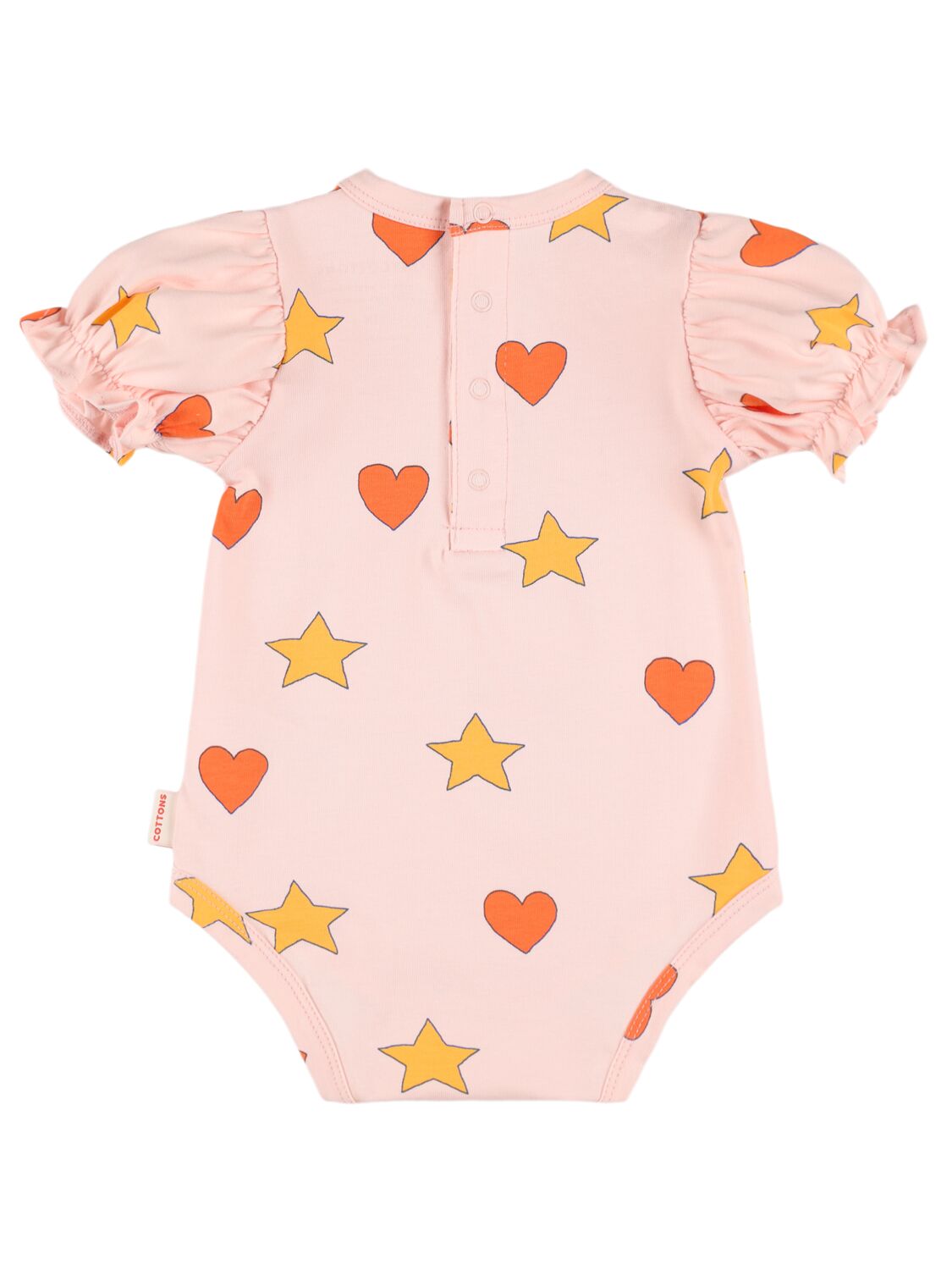 Shop Tiny Cottons Printed Pima Cotton Bodysuit In Light Pink