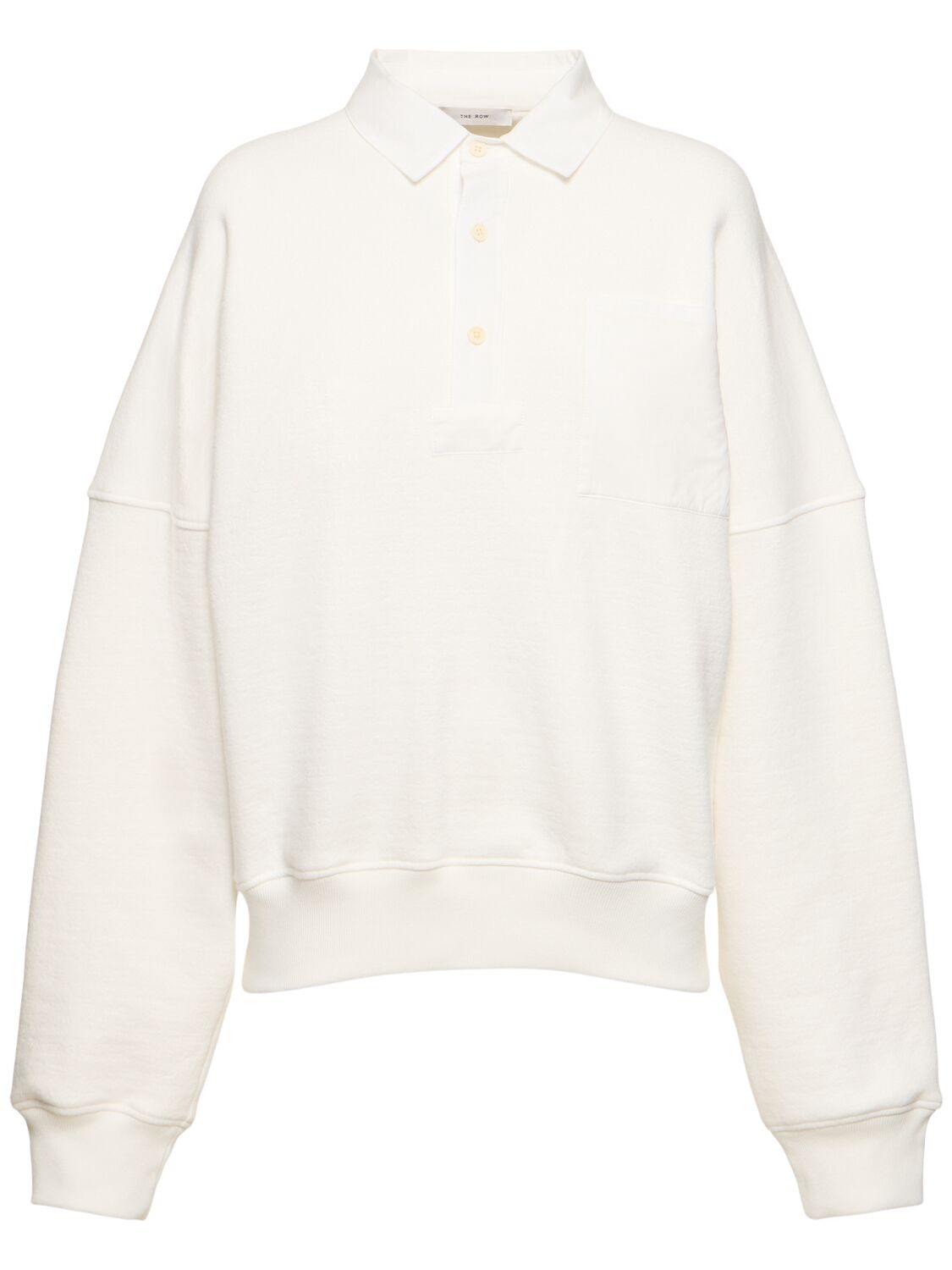 Image of Dende Cotton Blend Knit Polo Sweatshirt