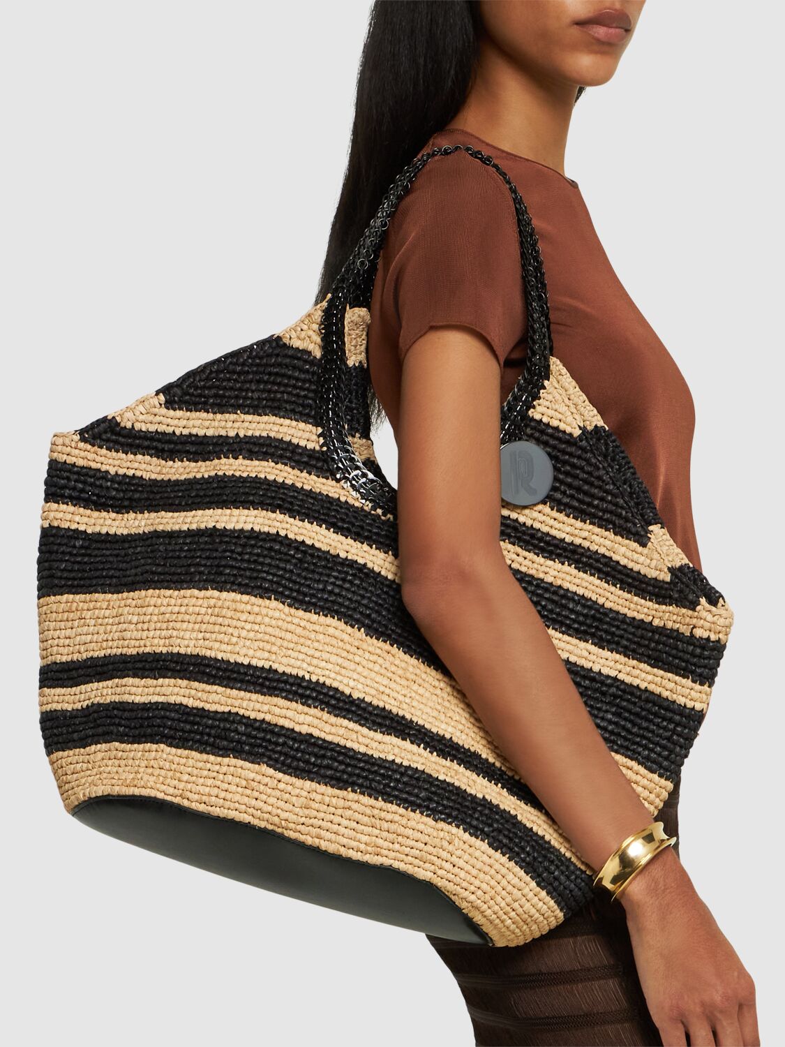 Cabas Raffia Tote Bag