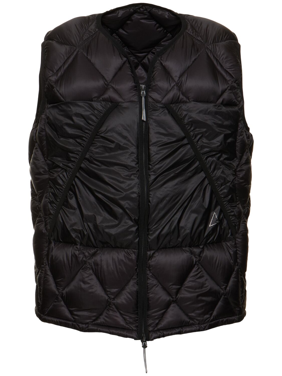 Roa Quilted Nylon Puffer Waistcoat In Black