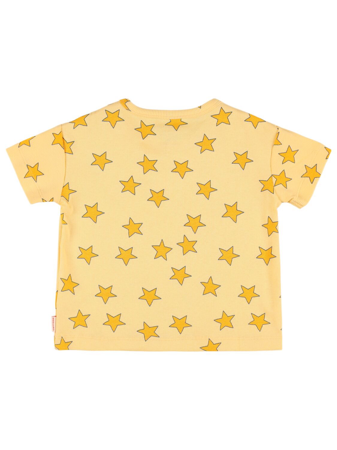 Shop Tiny Cottons Star Print Pima Cotton T-shirt In Yellow