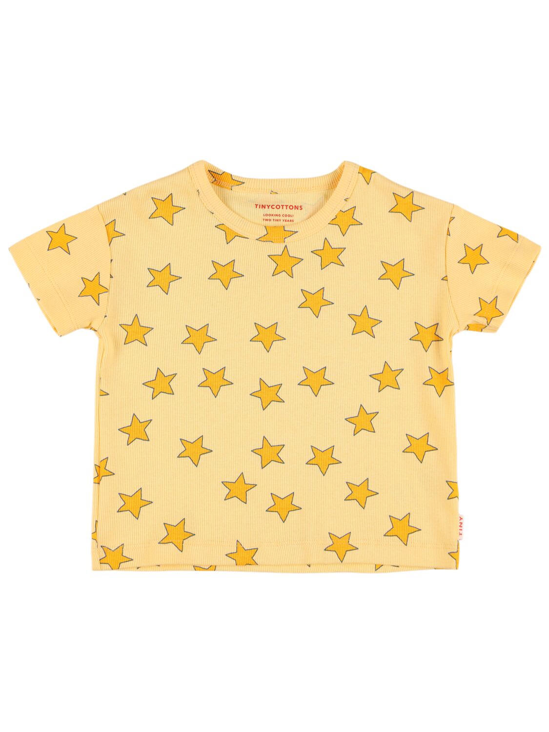 Tiny Cottons Kids' 星星印花比马棉t恤 In Yellow