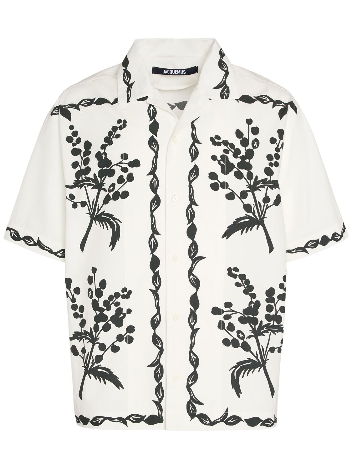 Shop Jacquemus La Chemise Jean Printed Cotton Shirt In Print Mimosa Fr