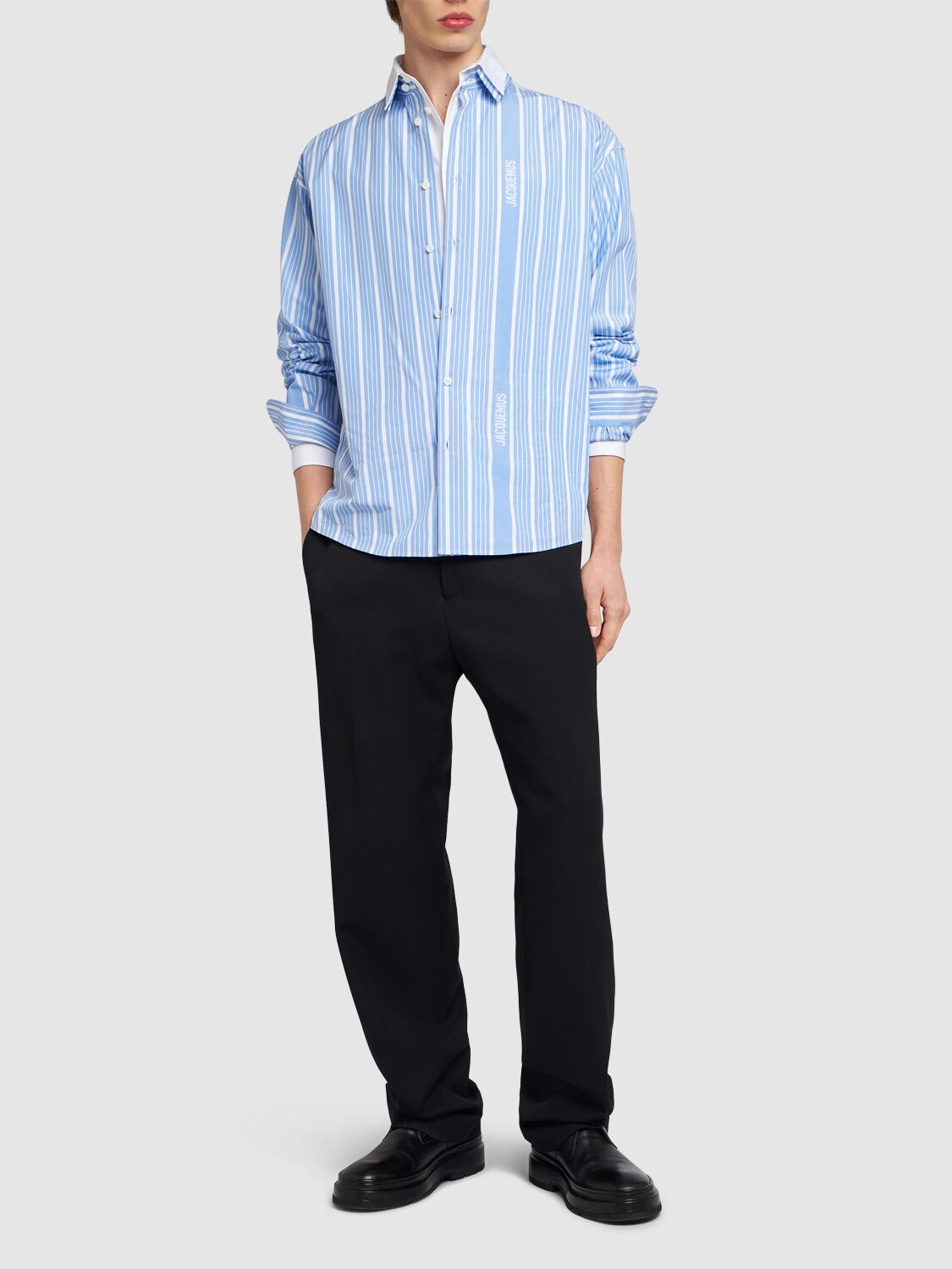 JACQUEMUS LA CHEMISE SIMON LOGO STRIPED SHIRT 