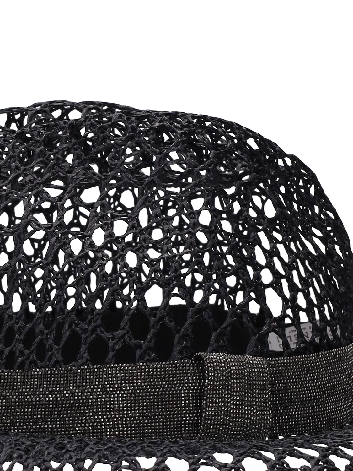 Shop Brunello Cucinelli Raffia Effect Brimmed Hat In Black