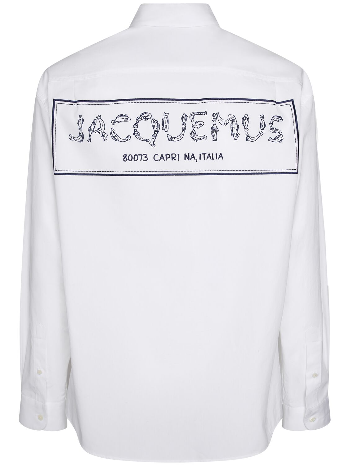 Jacquemus La Chemise Simon Cotton Shirt In Fw24 Print Logo