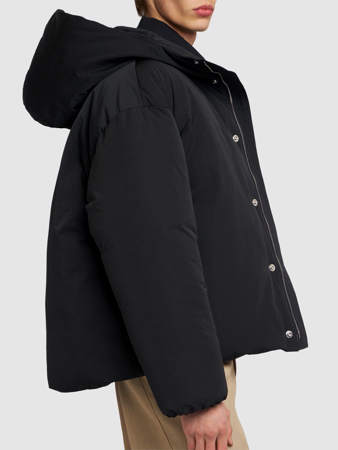 Shop Jacquemus La Doudoune Nylon Down Jacket In Black