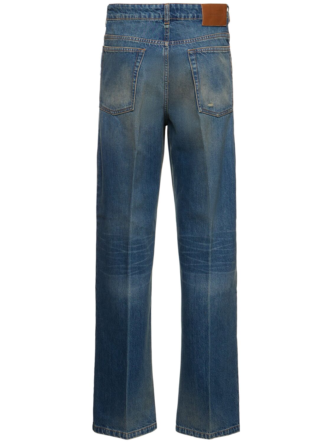 Shop Victoria Beckham Relaxed Faded Straight Jeans In Grey