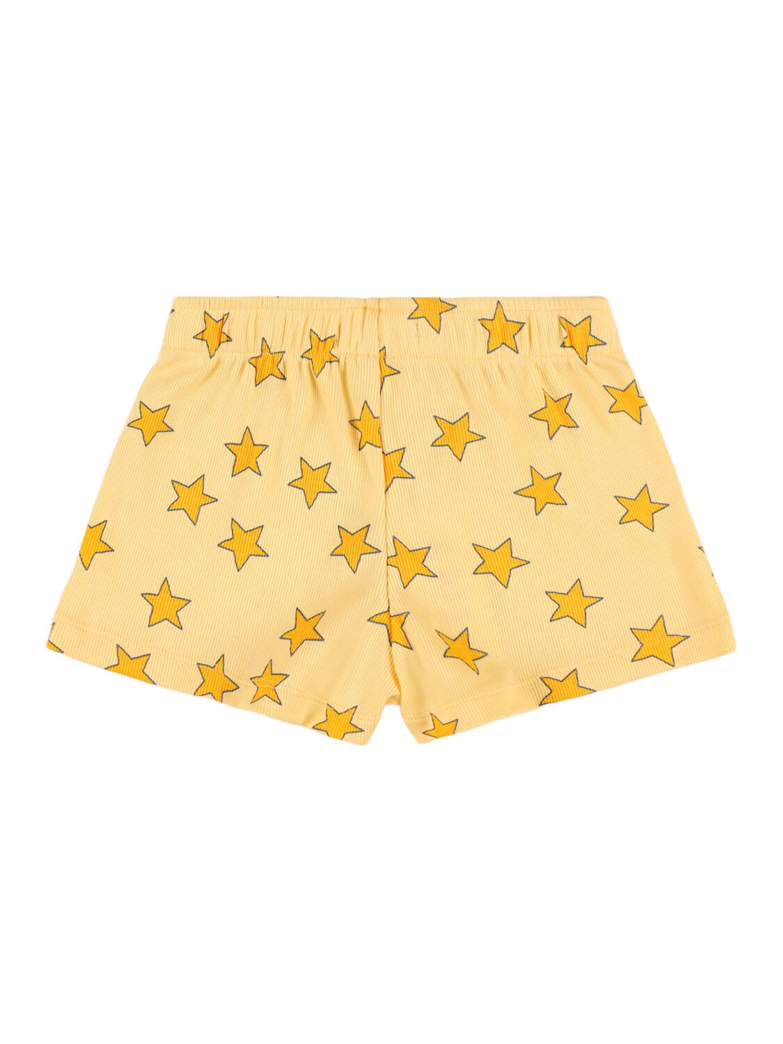 Shop Tiny Cottons Star Print Pima Cotton Shorts In Yellow