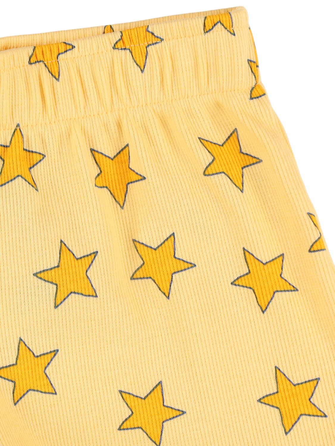 Shop Tiny Cottons Star Print Pima Cotton Shorts In Yellow