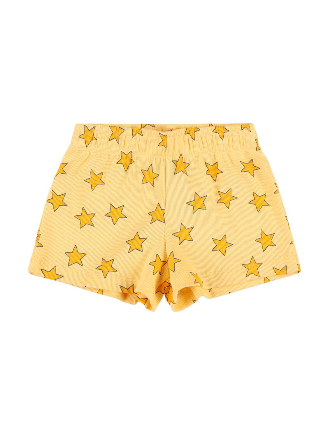 Tiny Cottons Kids' Star Print Pima Cotton Shorts In Yellow