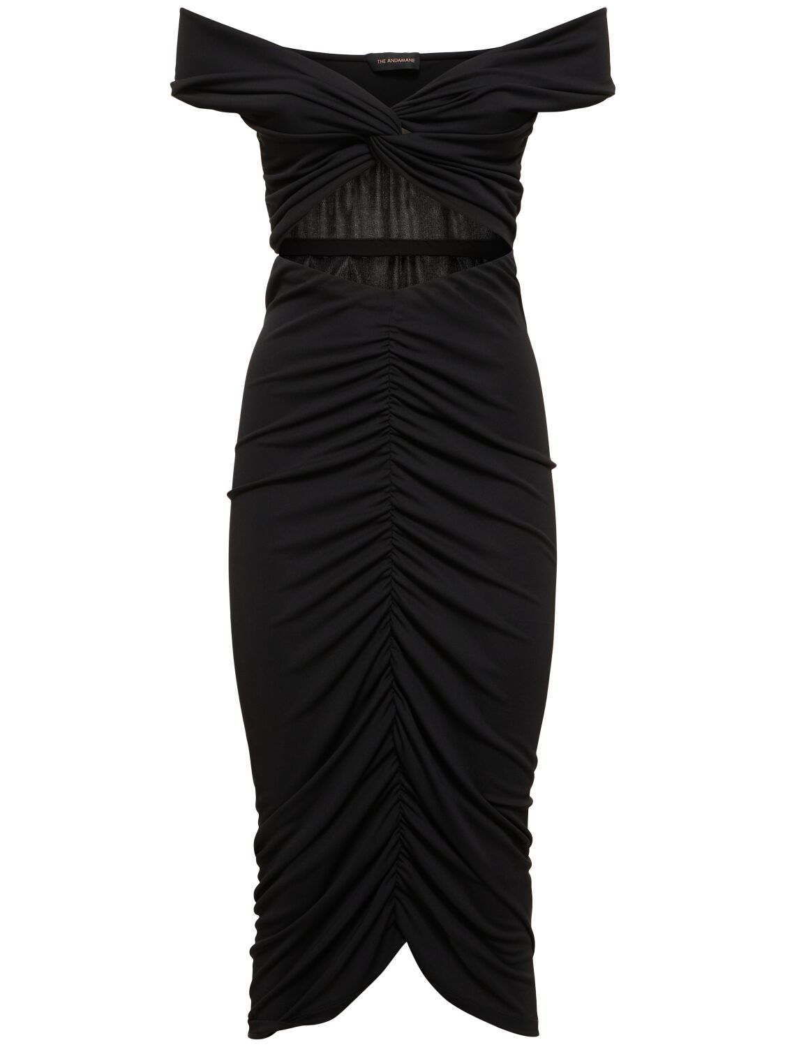 The Andamane Kendall Summer Stretch Jersey Midi Dress In Black