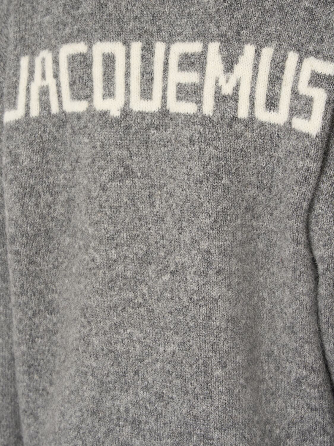 Shop Jacquemus Le Pull  Wool Blend Sweatshirt In Grau