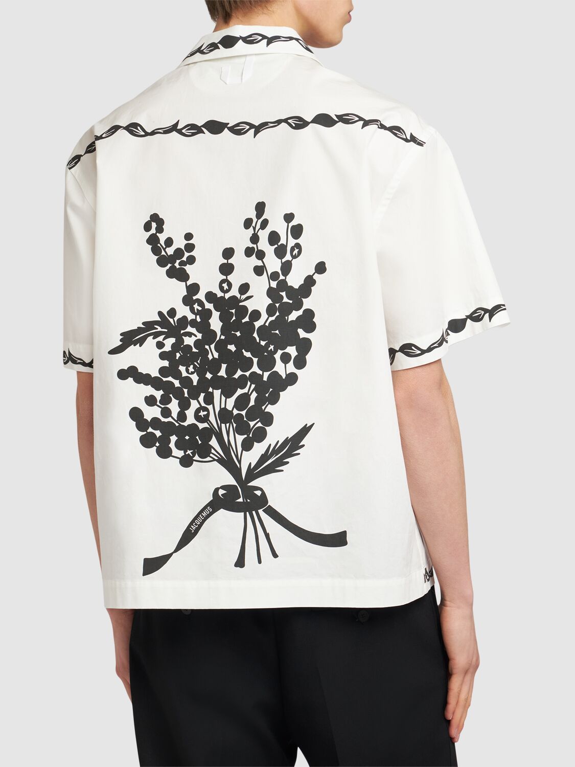 Shop Jacquemus La Chemise Jean Printed Cotton Shirt In Print Mimosa Fr