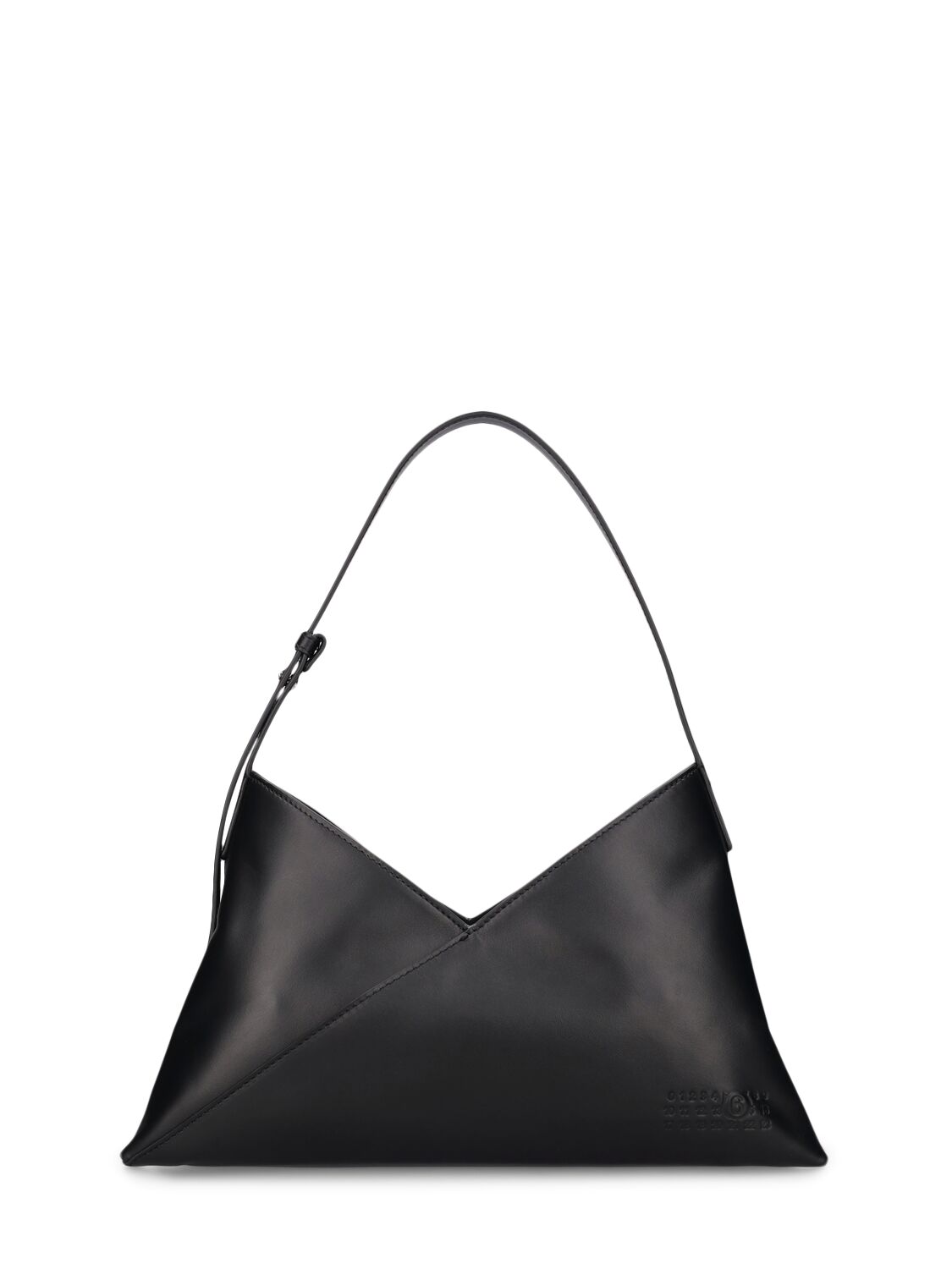 Mm6 Maison Margiela Japanese 6 Leather Shoulder Bag In Black