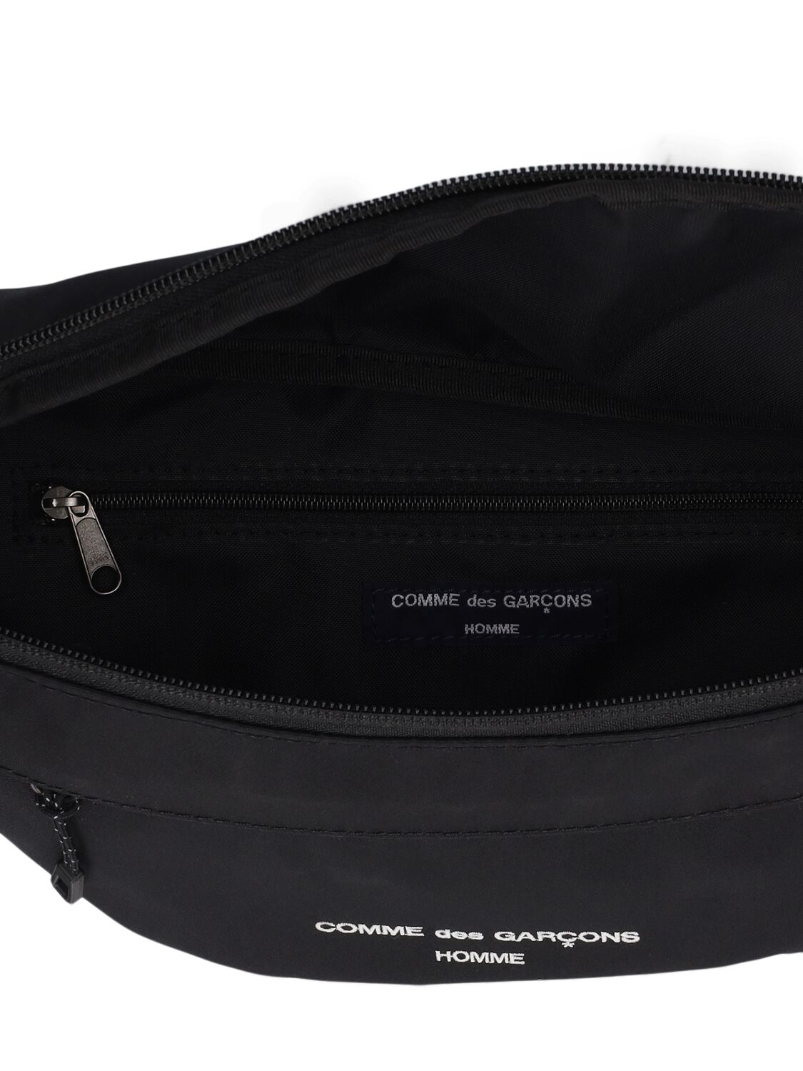 Shop Comme Des Garçons Homme Deux Cordura Logo Belt Bag In Black