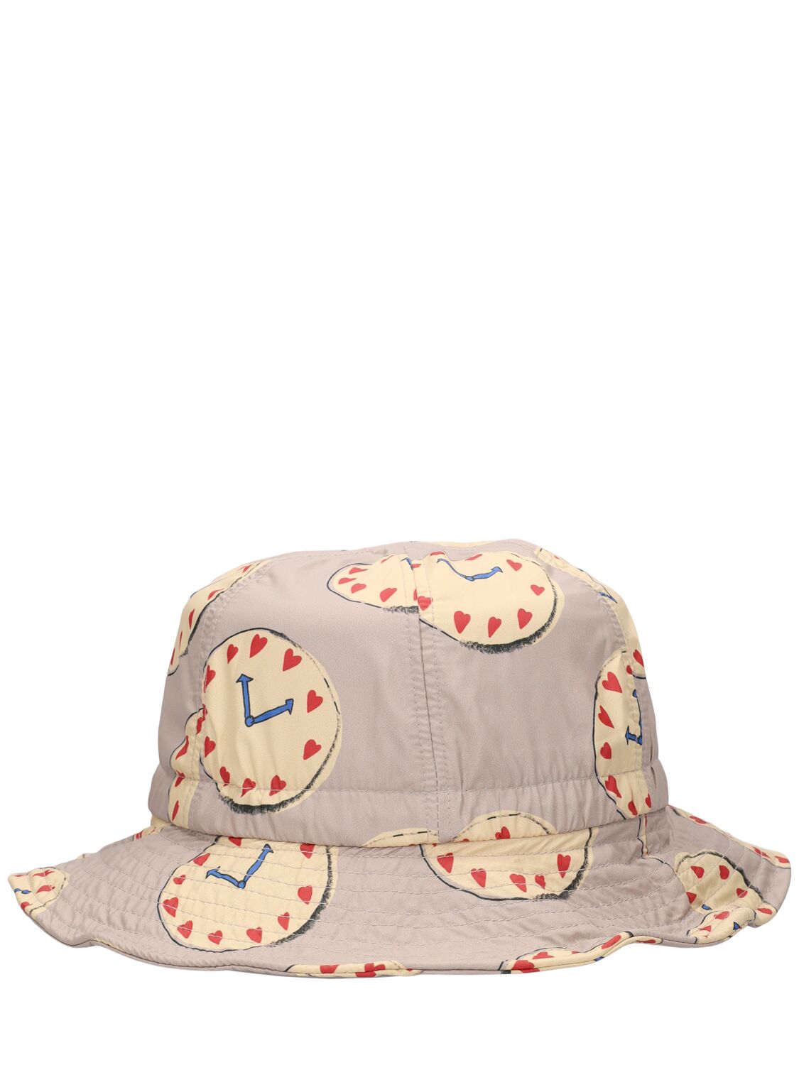 Shop Jellymallow Clock Printed Cotton Bucket Hat In Grey