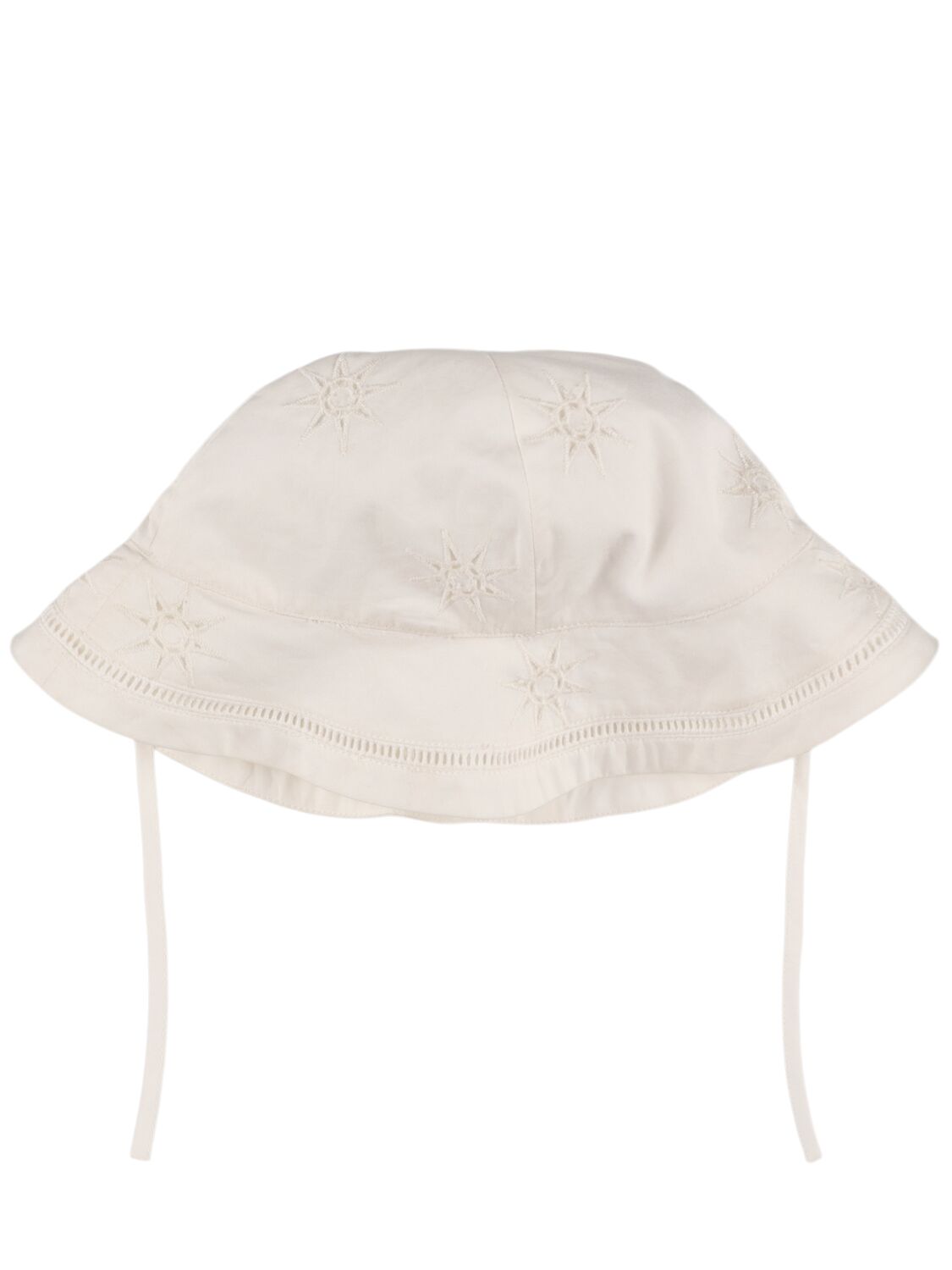 Shop Chloé Cotton Poplin Dress & Hat In Off-white