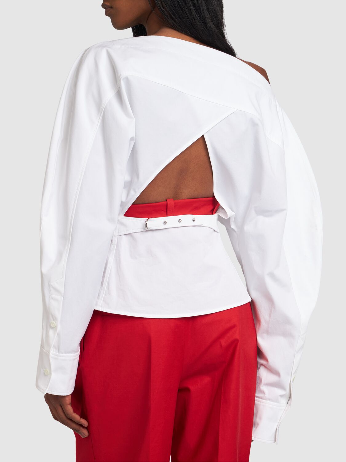 Shop Jacquemus La Chemise Barco Poplin Shirt In White