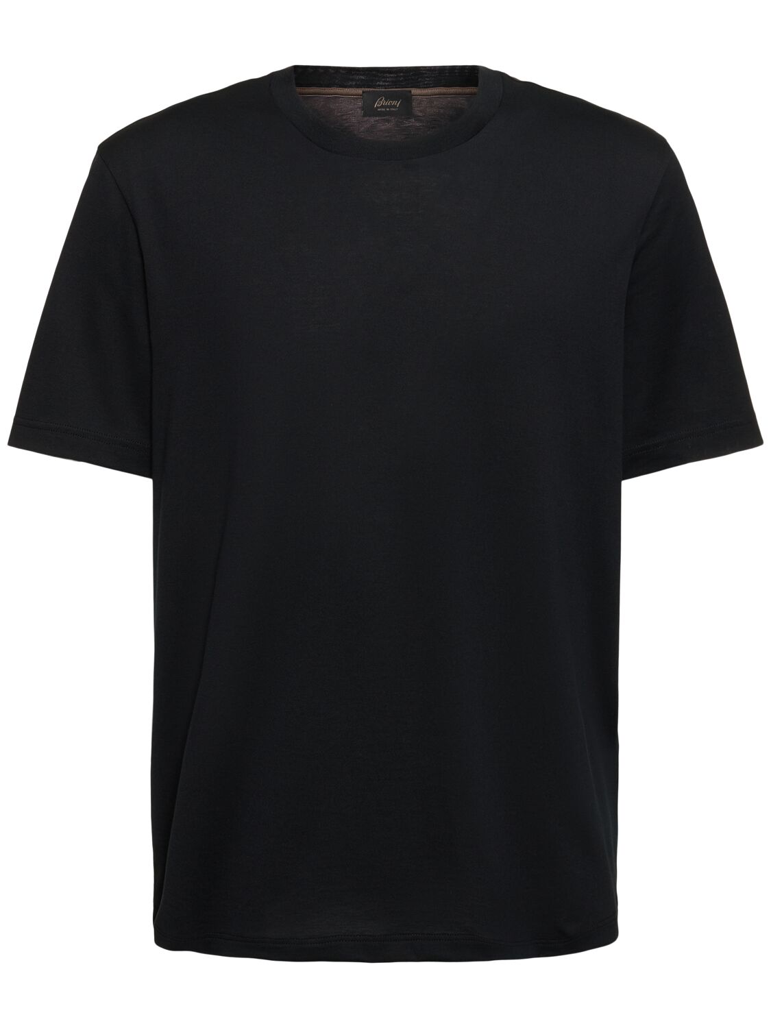 Brioni Cotton Jersey T-shirt In Black