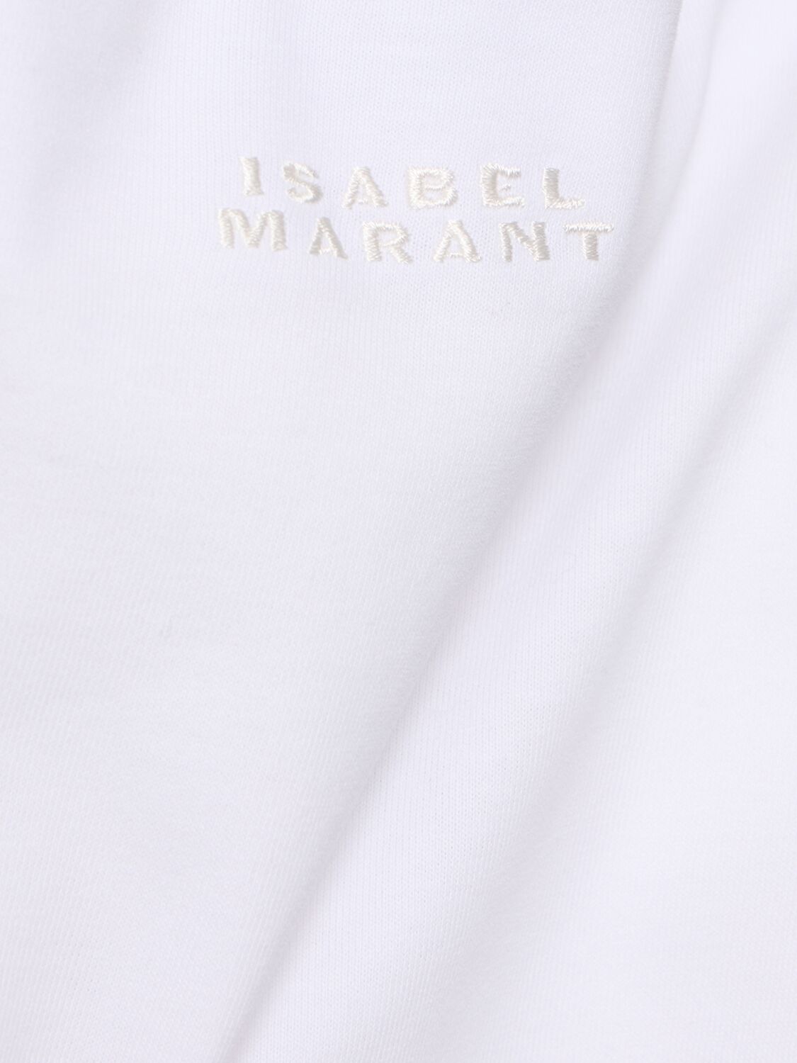 Shop Isabel Marant Sebani Cotton Jersey T-shirt In White
